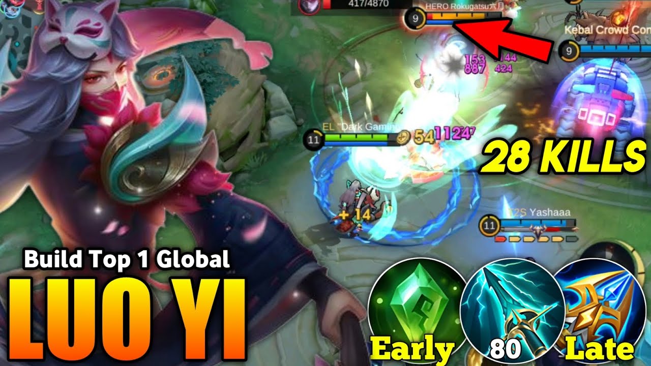 28 KILLS!! LUO YI INSANE BURST DAMAGE (Instan Delete) | MLBB