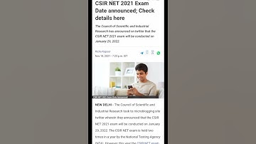 CSIR NET 2021 EXAM DATE ANNOUNCED