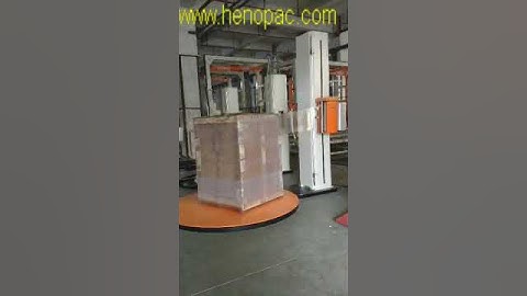 double film carriage turntable pallet wrapper pallet wrapping machine
