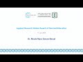 Applied Research Global Award Of Talented Education 2024