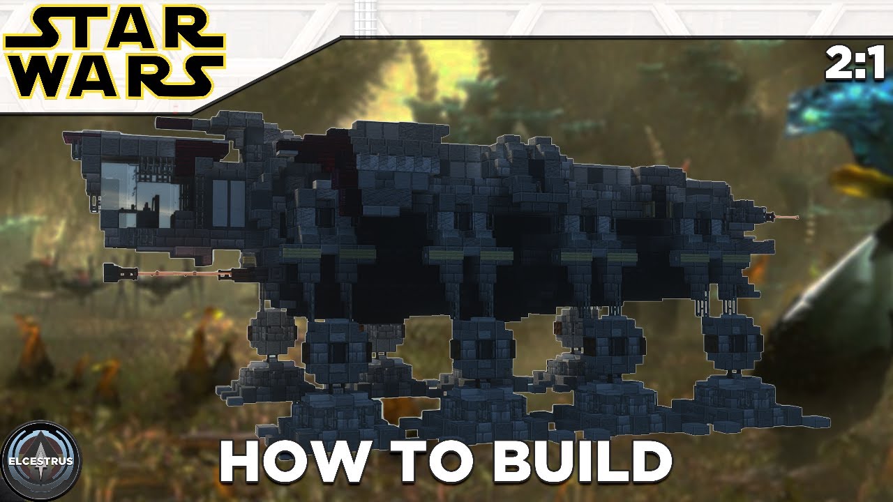 Republic AT-OT walker | Minecraft Star Wars tutorial - YouTube