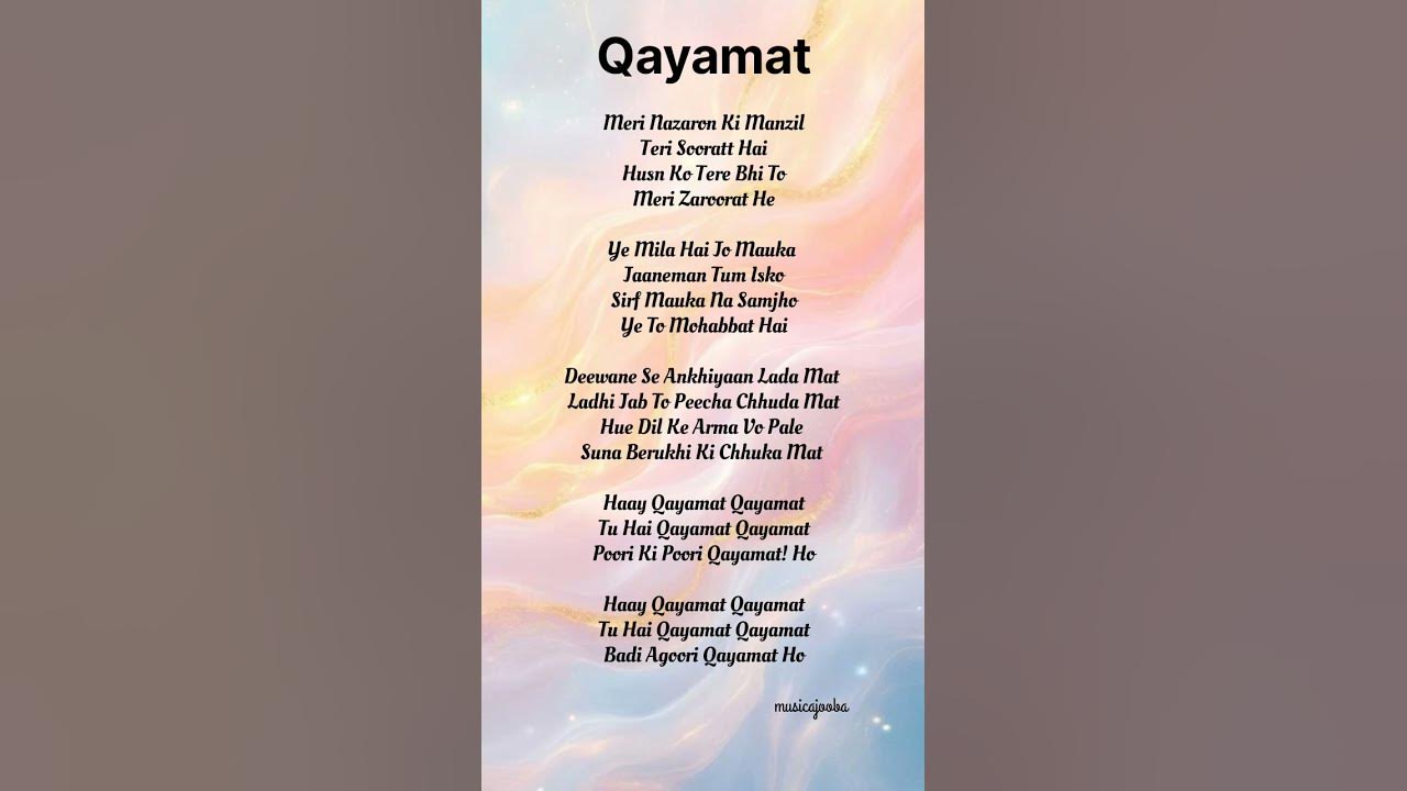 Qayamat Song Lyrics (part- 2) | Housefull 5 | Neeraj Shridhar, Shruti Dhasmana #lyrics #newrelease