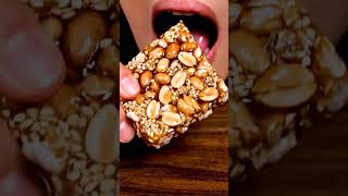 Korean Nut Brittle ASMR 🥜 Hangwa Layered Crunch #asmr #hangwa #satisfying