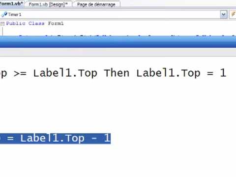 Tutorial VB.Net label animation - YouTube
