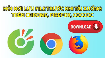 Cách thiết lập hỏi nơi lưu trước khi tải file xuống trên chrome, cococ, firefox