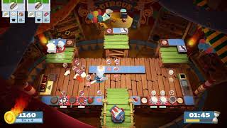 Overcooked 2 [World Record] Carnival of Chaos 2-3 - 2 players - Score: 3040