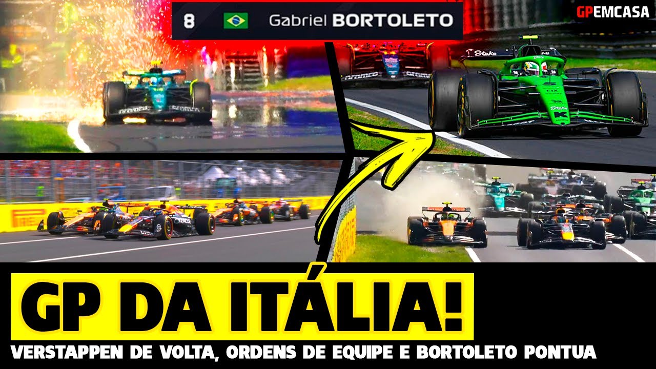 🚨Gp Da Itália: Verstappen De Volta? Disputa Na Mclaren E Bortoleto Pontua| Fórmula 1 |Gpemcasa