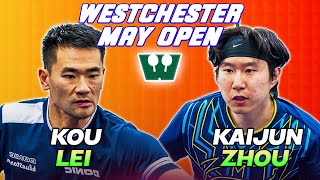 Lei Kou Vs. Kaijun Zhou Table Tennis Center May 2023 Open Semi Final 4K HD!