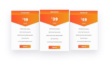 Responsive Pricing Table Design using HTML CSS | Pricing Table Bootstrap 5
