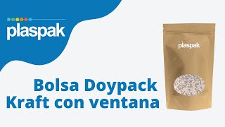 150X230 Mm | 1200 Bolsas Doypack Kraft Con Ventana video