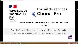 Webinaire Chorus Pro  Grer Les Factures De Travaux Pour Les Fournisseurs
