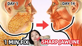 Double Chin? Try This 1-Minute Jawline Massage😍😍 screenshot 5