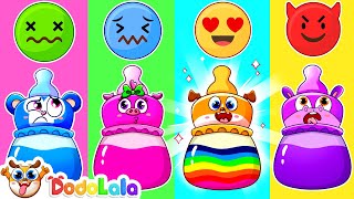 Colorful Bottle Feeding Song Taking Care of Baby Song | Kids Learning Song With DodoLala  DooDoo