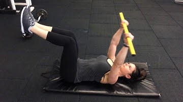 Dead Bug Dowel Rotation