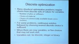 Structural Optimization - Distinguished Professor Rafi Haftka - Class 8