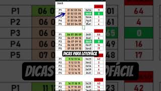 Dicas para Lotofácil #dicaslotofacil #lotofacil3666 #lotofacildehoje