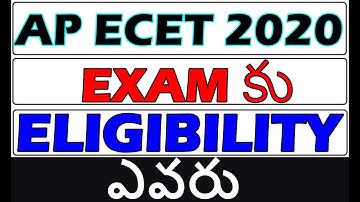 WHO ARE ELIGIBILITY FOR AP ECET 2020 || BSD TELUGU TECH || AP ECET 2020