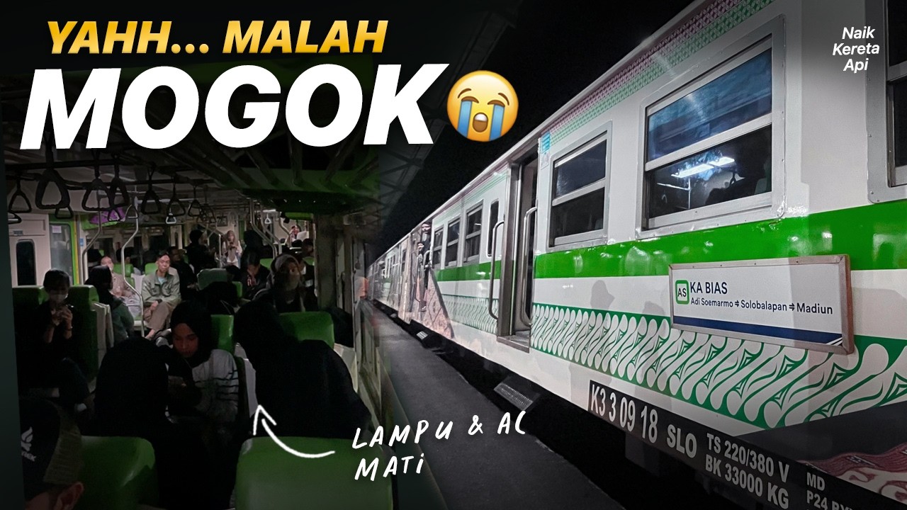 ADUH KERETANYA MALAH MOGOK 😢 Trip KA BIAS ke Madiun