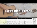 (FREE TAB) Last Christmas - Wham!  | Fingerstyle Guitar | TAB + Chords + Lyrics