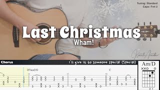 (FREE TAB) Last Christmas - Wham! | Fingerstyle Guitar | TAB + Chords + Lyrics