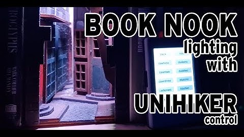 Book Nook Neopixel lighting with touch control using Unihiker Python and Mind+