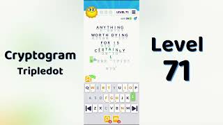 Cryptogram Tripledo Level 71 Solutions 🧩 | Logic Puzzle Game | Mini Boss