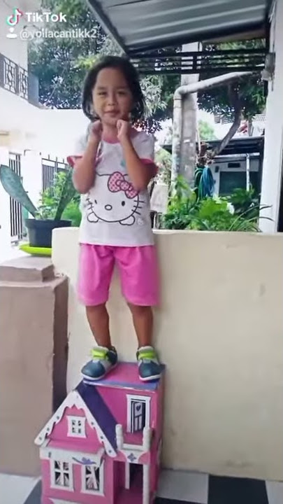 viral bocah tiktok naik keatap rumah