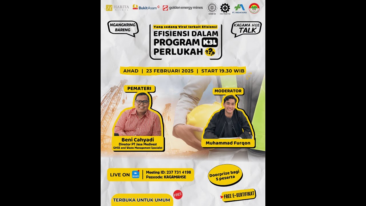 Efisiensi dalam Program K3L, Perlukah? Kagama HSE Talk - YouTube
