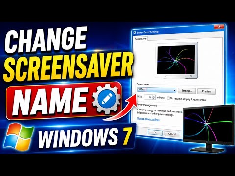 How to Change Screensaver Text in Windows 7 | Change Screen Saver Name
