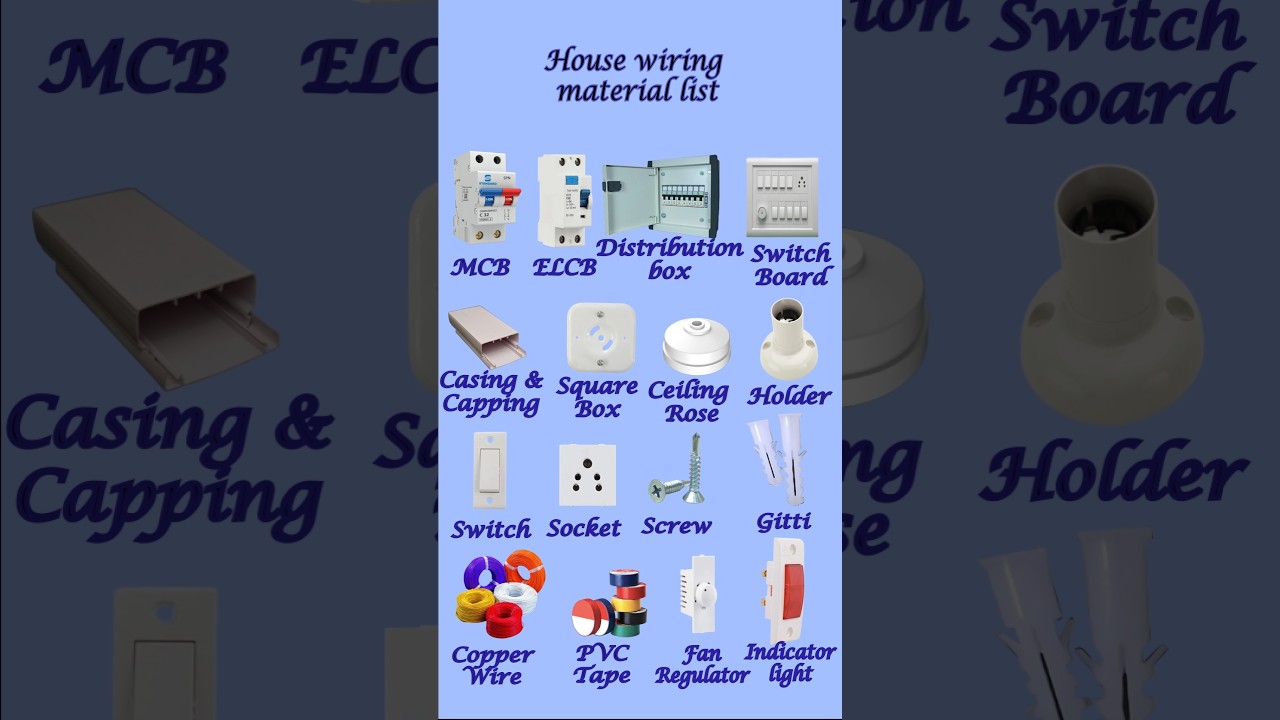 House Wiring Material List | Complete Electrical Items  