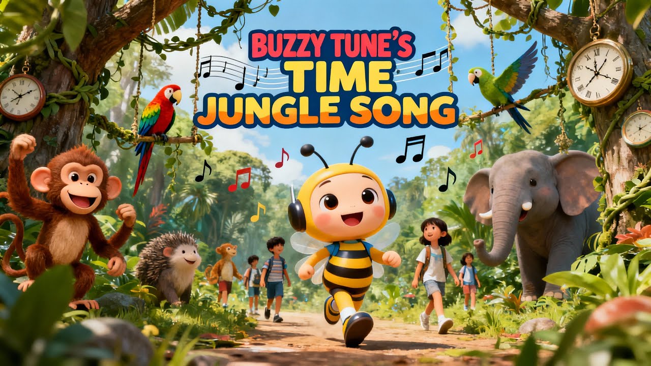 Buzzy Tune’s Time Jungle Song for Kids | Fun Jungle Adventure Song