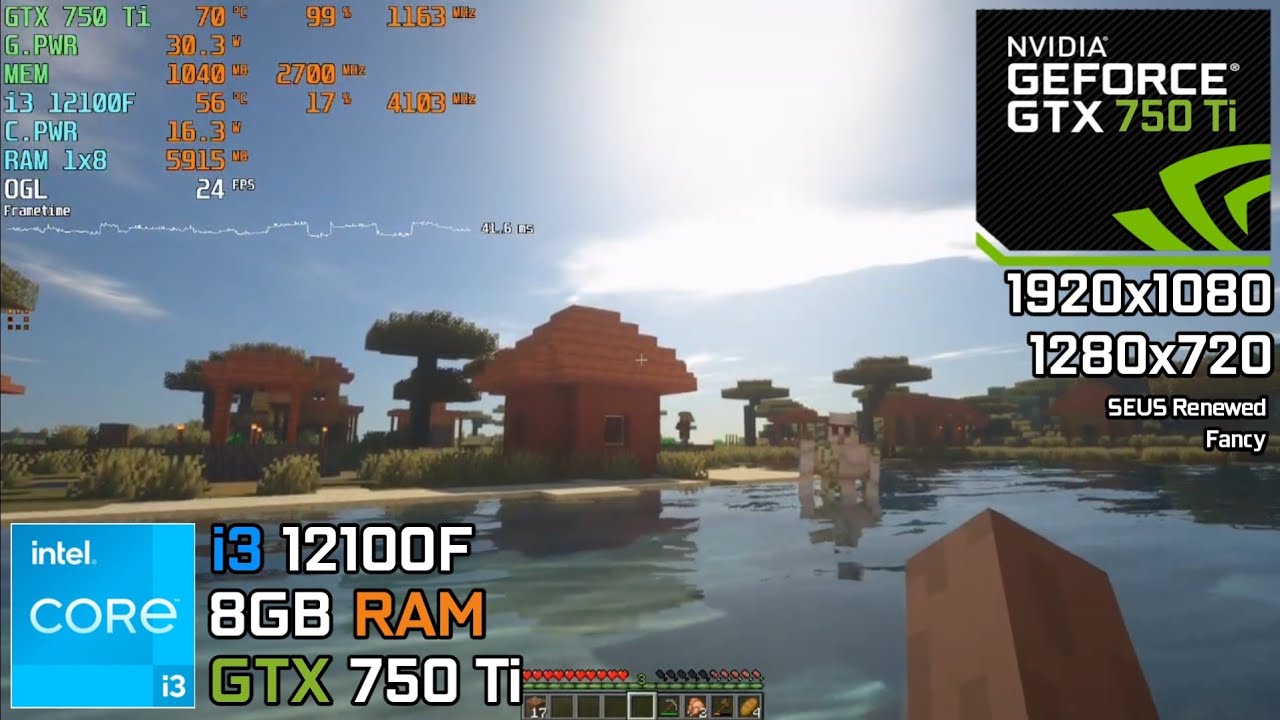 Minecraft | i3 12100F + GTX 750 Ti - YouTube