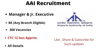 Airport Authority of India Recruitment 2020 Number of Vacancies, Salary Detailed Analysis Mygovtrack