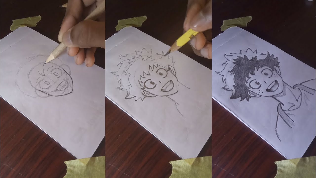 Deku Tutorial how to draw Deku ️ ┃ step by step ┃ tutorial for beginner ┃ #drawing # ...