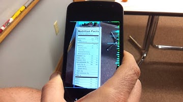 Vision-Based Localization of Nutrition Labels on Android Smartphones