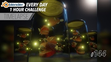 Modeling and Instancing a Creepy Angler Fish Jar - Blender Every Day #144