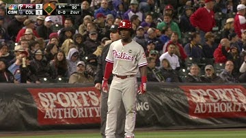 PHI@COL: Herrera lines a two-run double to right