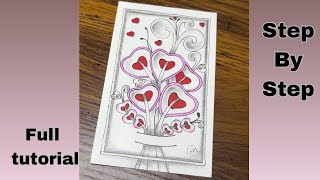 Calm Your Mind With Rixty Zentangle Pattern | Drawing Tutorial For Beginners 
