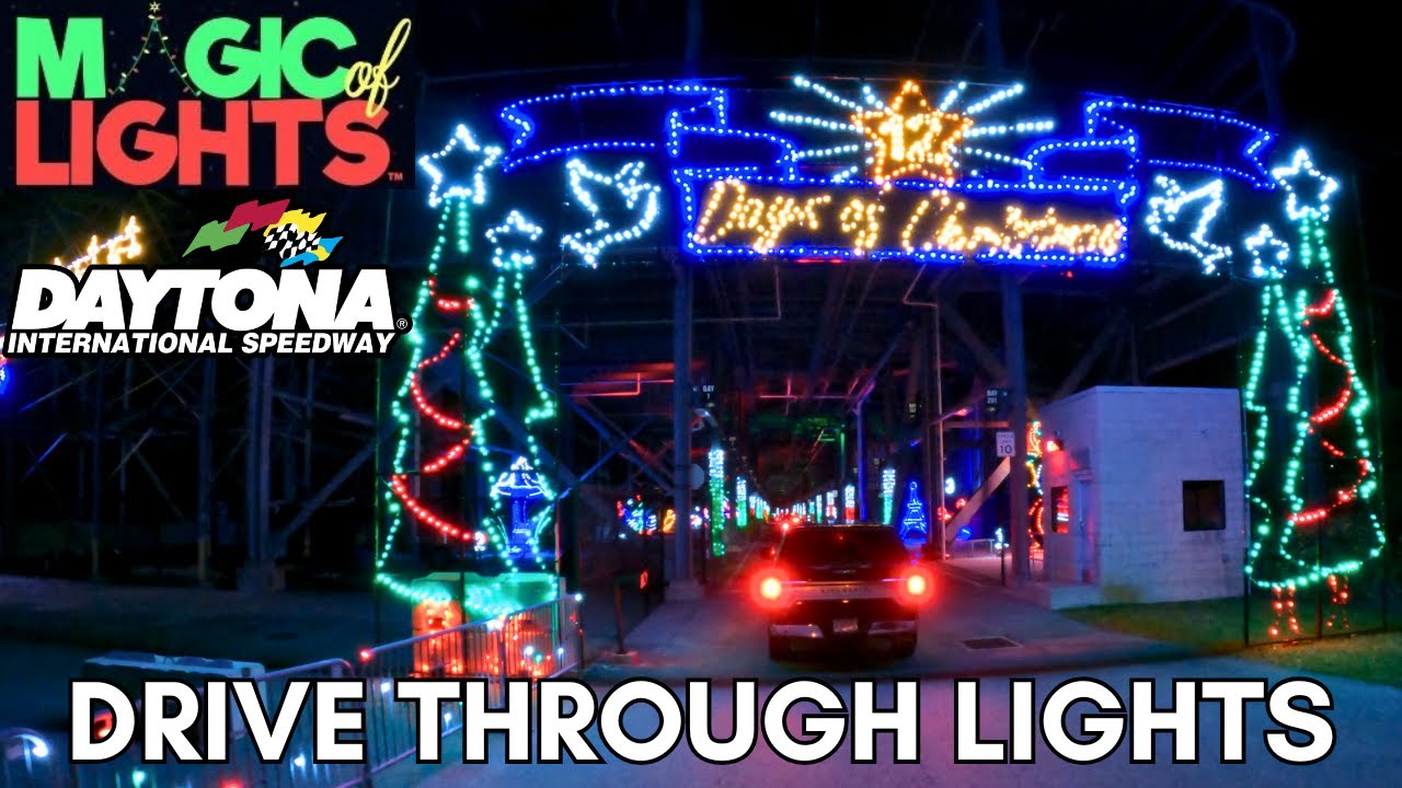 Magic of Lights Daytona Drive Through Christmas Lights 2025 at Daytona International Speedway [4K]