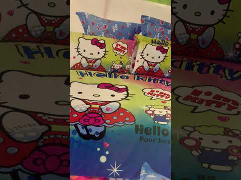 Комплект постельного белья HELLO KITTY Евро, Сатин, наволочки 50x70