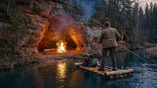 Building a Ropeless Raft - Sandstone Cave Camp