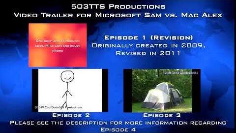 Trailer for "Microsoft Sam vs. Mac Alex" Eps. 1-3