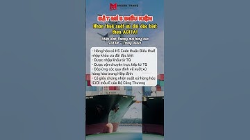 BẬT MÍ 5 ĐIỀU KIỆN NHẬN THUẾ XUẤT ƯU ĐÃI ĐẶC BIỆT THEO ACFTA!!!  #logistics #misontrans #shorts