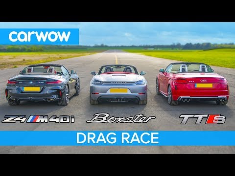 bmw-z4-m40i-v-porsche-boxster-gts-vs-audi-tt-s---drag-race,-rolling-race-&-brake-test