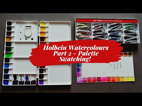Holbein Botanical Watercolour Set Review Mini Series - Part 2 - SWATCHING - Mina Does Art Stuff