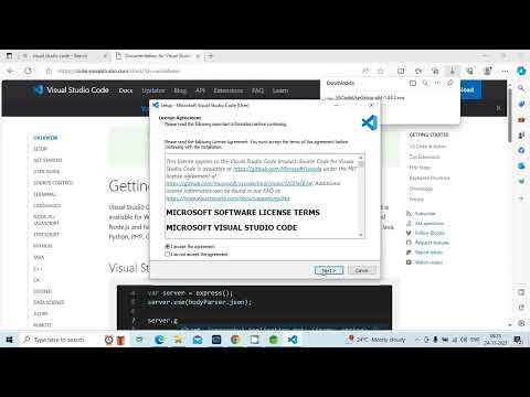 download & install Visual code #visualstudiocode