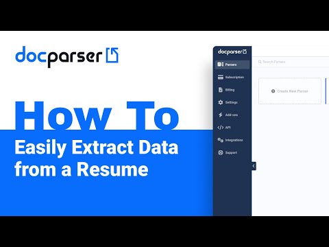 Docparser Academy: How to Easily Extract Data from a Resume