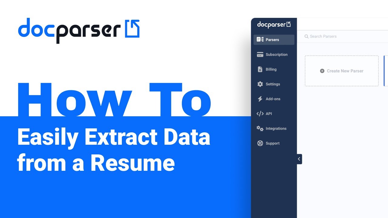 Docparser Academy: How to Easily Extract Data from a Resume