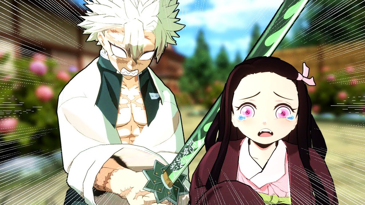 Sanemi CUIDANDO da Nezuko-Chan no Demon Slayer Vr!