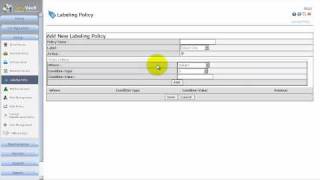 SonaVault for Email Archiving UI Demo: Setup (Labeling Policy)